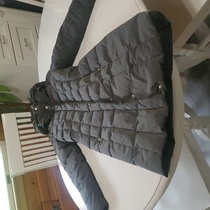 Cole Haan Olive Green Long Down Jacket